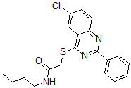CAS 登录号：606132-53-0， N-丁基-2-[(6-氯-2-苯基-4-喹唑啉基)硫代]-乙酰胺