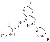 CAS#: 606132-73-4, N-Cyclopropyl-2-[[2-(4-Fluorophenyl)-7-Methyl-4-Quinazolinyl]Thio]-Acetamide