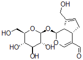 CAS 登录号：61081-59-2， (1S)-1alpha-(beta-D-吡喃葡萄糖基氧基)-1,4aalpha,5,7aalpha-四氢-7-羟基甲基-环戊二烯并[c]吡喃-4-甲醛