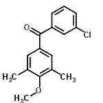 CAS 登录号：61259-85-6， (3-氯苯基)(4-甲氧基-3,5-二甲基苯基)甲酮