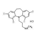 CAS#: 61361-34-0, 3-[(2,4,6,8-<Sup>2</Sup>H<Sub>4</Sub>)-10,11-Dihydro-5H-Dibenzo[b,f]Azepin-5-Yl]-N-Methyl-1-Propanamine Hydrochloride (1:1)