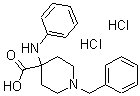 CAS#: 61379-86-0, 4-(Phenylamino)-1-(Phenylmethyl)-4-Piperidinecarboxylicacid Hydrochloride (1:2)