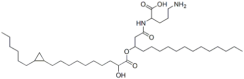 CAS#: 61574-56-9, 5-Amino-2-[3-[10-(2-Hexylcyclopropyl)-2-Hydroxy-Decanoyl]Oxyhexadecanoylamino]Pentanoic Acid