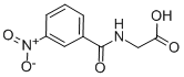 CAS 登录号：617-10-7， (3-硝基-苯甲酰基氨基)-乙酸