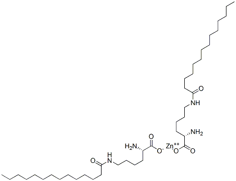 CAS 登录号：61745-60-6， N6-(1-氧代十四烷基)-L-赖氨酸锌(2+)
