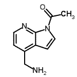 CAS#: 618446-37-0, 1-[4-(Aminomethyl)-1H-pyrrolo[2,3-b]pyridin-1-yl]ethanone