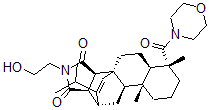 CAS#: 61949-09-5, 1,2,3,3a,4,5,5a,6,7,8,9,9a,9b,10,11,11alpha-Hexadecahydro-2-(2-Hydroxyethyl)-6,9alpha-Dimethyl-3b,11-Etheno-12-Isopropyl-6-[(4-Morpholinyl)Carbonyl]-3bH-Naphth[2,1-e]Isoindole-1,3-Dione