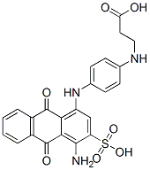 CAS 登录号：62155-80-0， N-[4-[(4-氨基-9,10-二氢-9,10-二氧代-3-磺基蒽-1-基)氨基]苯基]-beta-丙氨酸