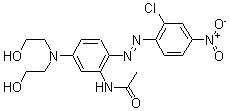 CAS#: 62257-17-4, N-[5-[Bis(2-Hydroxyethyl)Amino]-2-[(2-Chloro-4-Nitrophenyl)Azo]Phenyl]-Acetamide