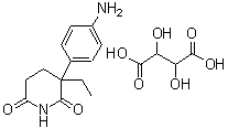 CAS#: 62268-19-3, 3-(4-Aminophenyl)-3-Ethyl-2,6-Piperidinedione 2,3-Dihydroxysuccinate (1:1)