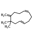 CAS 登录号：62338-54-9， (1Z,5E)-8,8-二甲基-9-亚甲基-1,5-环十一碳二烯