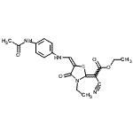 CAS#: 623551-18-8, Ethyl (2Z)-[(5E)-5-{[(4-acetamidophenyl)amino]methylene}-3-ethyl-4-oxo-1,3-thiazolidin-2-ylidene](cyano)acetate