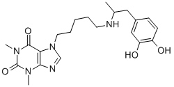 CAS#: 62401-71-2, 7-[5-[[2-(3,4-Dihydroxyphenyl)-1-Methylethyl]Amino]Pentyl]Theophyline