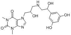 CAS 登录号：62401-99-4， 7-[3-[[2-(3,5-二羟基苯基)-2-羟基乙基]氨基]-2-羟基丙基]茶碱
