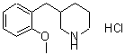 CAS 登录号：625454-22-0， 3-(2-甲氧基苄基)哌啶盐酸盐(1:1)