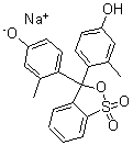 CAS#: 62625-31-4, sodium 4-[3-(4-hydroxy-2-methyl-phenyl)-1,1-dioxo-benzo[c][1,2]oxathiol-3-yl]-3-methyl-phenolate