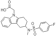CAS#: 627865-18-3, (3-{[(4-Fluorophenyl)sulfonyl](methyl)amino}-1,2,3,4-tetrahydro-9H-carbazol-9-yl)acetic acid