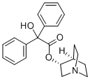 CAS 登录号：62869-69-6， R(-)-奎宁环基二苯基乙醇酸酯