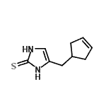 CAS#: 628730-30-3, 4-(3-Cyclopenten-1-ylmethyl)-1,3-dihydro-2H-imidazole-2-thione
