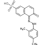 CAS 登录号：6300-33-0， (5Z)-5-[(2,4-二甲基苯基)亚肼基]-6-氧代-5,6-二氢-2-萘磺酸