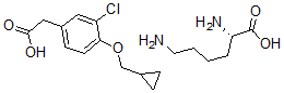 CAS#: 63007-70-5, 3-Chloro-4-cyclopropylmethoxyphenylacetic acid lysine salt