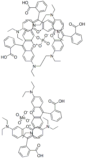 CAS 登录号：63022-09-3， 9-(2-羧基苯基)-3,6-二(二乙基氨基)-呫吨鎓磷钼酸盐