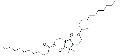 CAS 登录号：63059-80-3， (4,4-二甲基-2,5-二氧代咪唑烷-1,3-二基)二乙烯二月桂酸酯