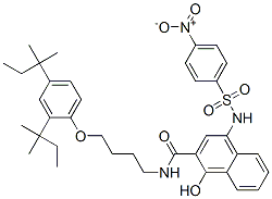 CAS#: 63149-31-5, N-[4-[2,4-Bis(1,1-Dimethylpropyl)Phenoxy]Butyl]-1-Hydroxy-4-[[(4-Nitrophenyl)Sulfonyl]Amino]-2-Naphthalenecarboxamide