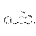 CAS#: 634154-26-0, (2R,6S)-6-Benzyl-2-ethyl-3,4-bis(methylene)tetrahydro-2H-pyran