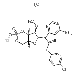 CAS#: 634207-53-7, Sodium (4aR,6R,7R,7aR)-6-{6-amino-8-[(4-chlorophenyl)sulfanyl]-9H-purin-9-yl}-7-methoxytetrahydro-4H-furo[3,2-d][1,3,2]dioxaphosphinin-2-olate 2-oxide hydrate (1:1:1)
