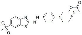 CAS#: 63467-09-4, 2-[(2-Cyanoethyl)[4-[[6-(Methylsulphonyl)Benzothiazol-2-Yl]Azo]Phenyl]Amino]Ethyl Acetate