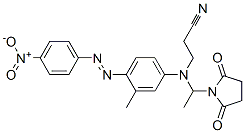 CAS 登录号：63467-16-3， 3-[[1-(2,5-二氧代吡咯烷-1-基)乙基][3-甲基-4-[(4-硝基苯基)偶氮]苯基]氨基]丙腈