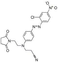 CAS 登录号：63467-27-6， 3-[[4-[(2-氯-4-硝基苯基)偶氮]苯基][2-(2,5-二氧代-1-吡咯烷基)乙基]氨基]丙腈