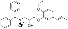 CAS 登录号：63476-94-8， (E)-(二苯基甲基)[3-(2-乙氧基-5-丙-1-烯基苯氧基)-2-羟基丙基]氯化铵