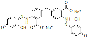 CAS 登录号：63589-40-2， 3,3'-亚甲基二[6-[(2,4-二羟基苯基)偶氮]苯甲酸钠]盐