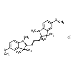 CAS#: 6359-31-5, 5-Methoxy-2-[3-(5-Methoxy-1,3,3-Trimethyl-1,3-Dihydro-2H-Indol-2-Ylidene)-1-Propen-1-Yl]-1,3,3-Trimethyl-3H-Indolium Chloride