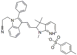 CAS#: 63665-91-8, 2-[2-[1-(2-Cyanoethyl)-2-Phenyl-1H-Indol-3-Yl]Vinyl]-1,3,3-Trimethyl-3H-Pyrrolo[2,3-b]Pyridinium Toluene-p-Sulphonate
