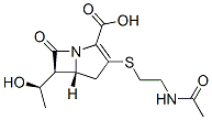 CAS 登录号：63701-32-6， (5R,6S)-3-[[2-(乙酰氨基)乙基]硫代]-6-[(R)-1-羟基乙基]-7-氧代-1-氮杂双环[3.2.0]庚-2-烯-2-羧酸