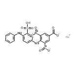 CAS 登录号：6373-76-8， 钠4-[(4-苯胺基-3-磺基苯基)氨基]-3,5-二硝基苯甲酸酯