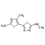 CAS#: 637326-90-0, 5-(2-Amino-4-methyl-1,3-thiazol-5-yl)-N-methyl-1,3,4-thiadiazol-2-amine