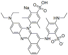CAS#: 6378-87-6, 9-(Diethylamino)-7-(2,6-dimethyl-3-sulfophenyl)-5-[[4-(ethylamino)-5-methyl-2-sulfophenyl]amino]-Benzo[a]phenazinium inner salt, sodium salt