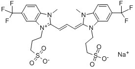 CAS#: 63815-86-1, 1-Methyl-3-Sulfopropyl-5-Trifluoromethyl-2-(3-(1-Methyl-3-Sulfopropyl-5-Trifluoromethyl Benzimidazolinylidene)-1-Propenyl) Benzimidazolium Hydroxide, Inner Salt, Sodium Salt