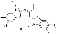 CAS#: 63815-94-1, 3-Ethyl-2-[2-[[3-(2-Hydroxyethyl)-6-Methoxy-5-Methyl-3H-Benzothiazol-2-Ylidene]Methyl]But-1-Enyl]-6-Methoxy-5-Methylbenzothiazolium Iodide