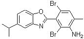 CAS#: 638159-43-0, 2,4-Dibromo-3-(5-isopropyl-1,3-benzoxazol-2-yl)-6-methylaniline