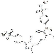 CAS 登录号：63870-34-8， 4-[4,5-二氢-4-[3-[5-羟基-3-甲基-1-(4-磺酸基苯基)-1H-吡唑-4-基]烯丙基亚基]-3-甲基-5-氧代-1H-吡唑-1-基]苯磺酸二钠