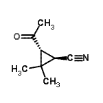 CAS 登录号：63896-33-3， (1R,3R)-3-乙酰基-2,2-二甲基环丙烷甲腈