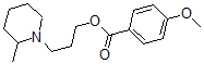 CAS 登录号：63916-95-0， 3-(2-甲基哌啶基)丙基 4-甲氧基苯甲酸酯