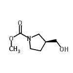 CAS 登录号：639491-62-6， 甲基(3S)-3-(羟基甲基)-1-吡咯烷羧酸酯