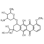 CAS#: 63950-05-0, 3-(1,2-Dihydroxyethyl)-3,5,12-trihydroxy-10-methoxy-6,11-dioxo-1,2,3,4,6,11-hexahydro-1-tetracenyl 3-amino-2,3,6-trideoxyhexopyranoside