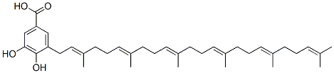 CAS 登录号：63975-40-6， 3-(3,7,11,15,19,23-六甲基二十四碳-2,6,10,14,18,22-六烯基)-4,5-二羟基苯甲酸